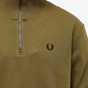 Fred Perry Knitted Trim Zip Neck Sweatshirt