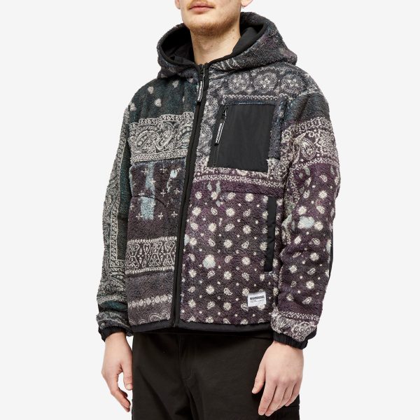 Neighborhood Bandana Pattern Fleece Jacket