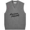 Maison Kitsune Handwriting Logo Oversize Vest