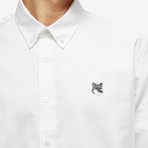 Maison Kitsune BD Casual Shirt With Grey Fox Head Patch