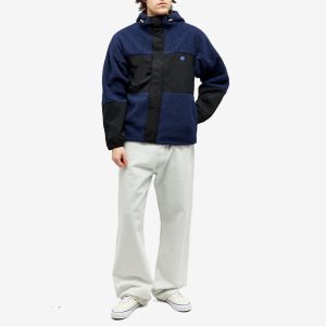 Maison Kitsune College Fox Patch Color Block Fleece Jacket