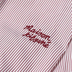 Maison Kitsune Handwriting Logo Classic Stripe Shirt