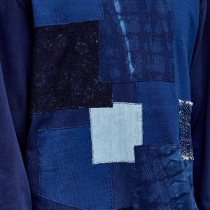 Blue Blue Japan Patchwork Long Sleeve T-Shirt
