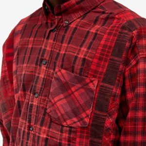 Needles 7 Cuts Wide Over Dyed Flannel Shirt