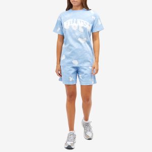 Sporty & Rich Serif Logo Tie Dye Gym Shorts