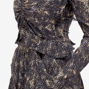 Isabel Marant Usmara Printed Long Sleeve Dress