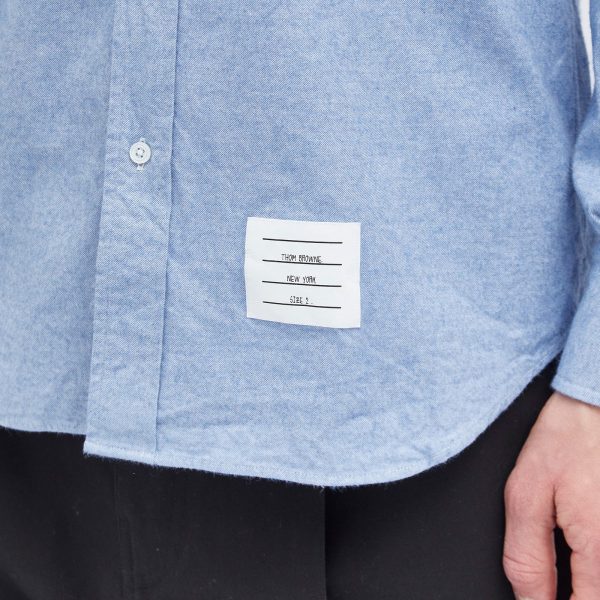 Thom Browne 4 Bar Button Down Flannel Shirt