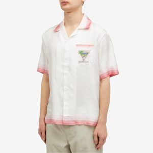 Casablanca Tennis Club Short Sleeve Silk Shirt