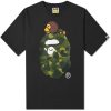 A Bathing Ape Color Camo Milo On Big Ape T-Shirt