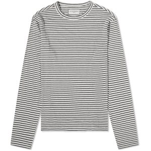 Officine Générale French Linen Stripe Long Sleeve T-Shirt