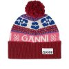 GANNI Graphic Wool Beanie