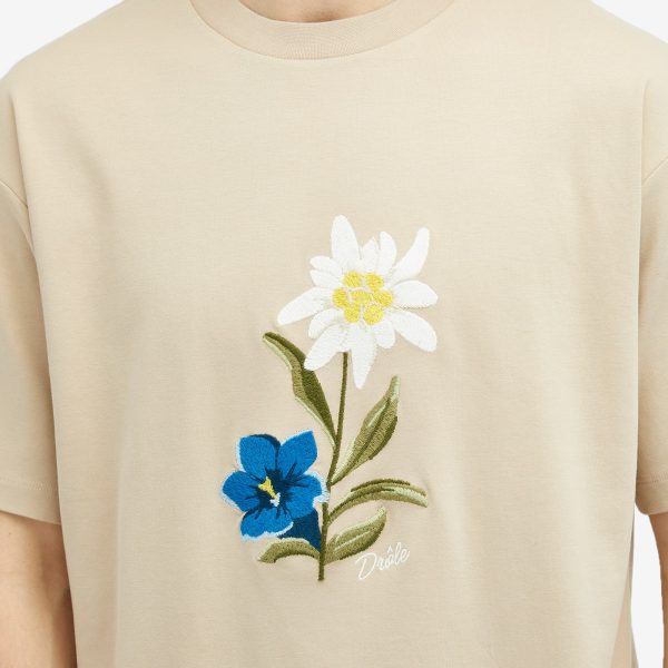 Drôle de Monsieur Embroidered Flower T-Shirt
