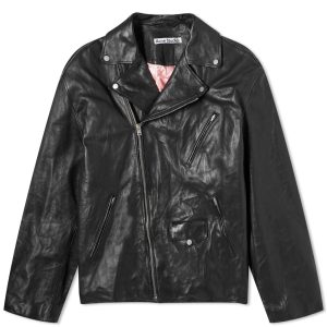Acne Studios Liker Distressed Nappa Leather Jacket