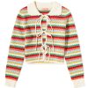 KITRI Evie Multi Striped Crochet Knit Top