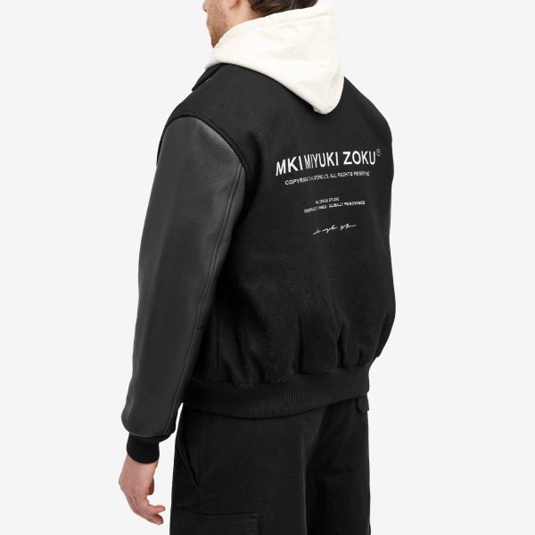 MKI NDM Leather Varsity Jacket