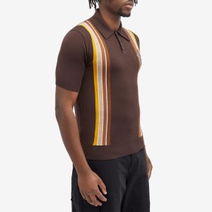 AMIRI Stack Stripe Knit Polo Shirt