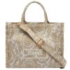 Versace Large Tote In Embroidery Jacquard