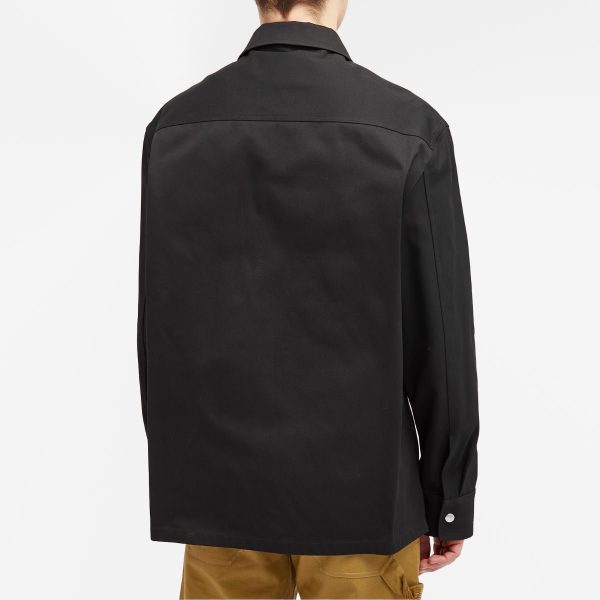 Jil Sander Zip Through Cotton Overshirt