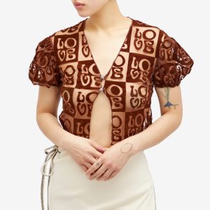 House Of Sunny Casa Amour Embroidered Top
