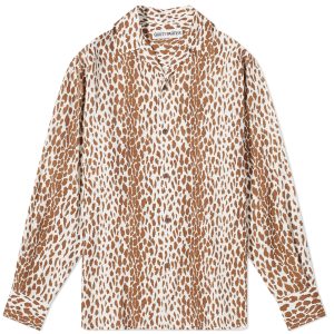 Wacko Maria Long Sleeve Leopard Vacation Shirt