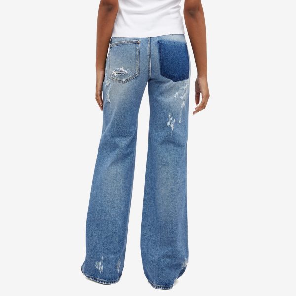 Paco Rabanne Ripped Baggy Jeans