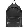 A.P.C. Logo Leather Nylon Backpack