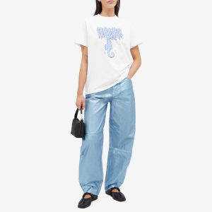 Ganni Basic Jersey Seahorse Relaxed T-Shirt