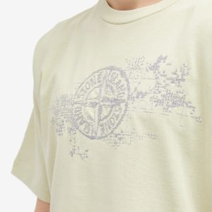 Stone Island Camo Three Badge Print T-Shirt