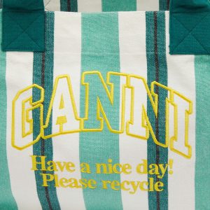 Ganni Large Easy Shopper Stripes