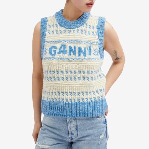 Ganni Graphic Lambswool O-Neck Vest