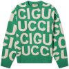 Gucci Jumbo Logo Intarsia Crew Neck Knit Jumper