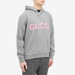 Gucci Intarsia Logo Knit Hoodie