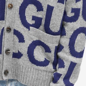Gucci Intarsia Logo Knit Cardigan