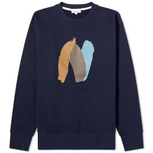 Norse Projects Arne Relaxed Paint N Logo Crew Sweatshirt