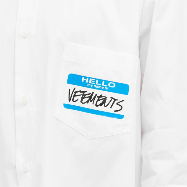 VETEMENTS My Name Is Shirt