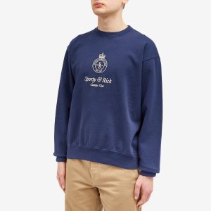 Sporty & Rich Crown Embroidered Crew Sweat