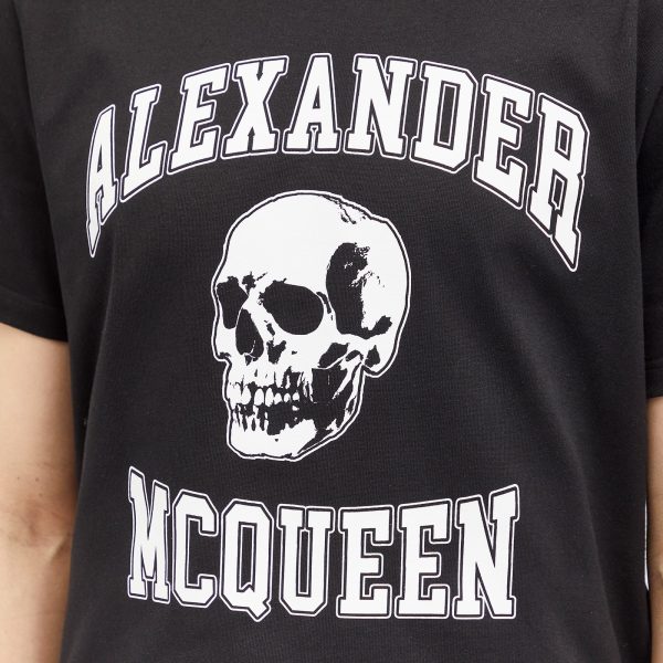 Alexander McQueen Varsity Skull Logo T-Shirt