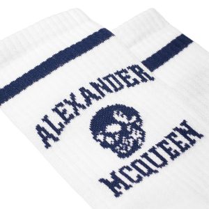 Alexander McQueen Varsity Skull Logo Socks