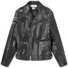 Alexander McQueen Distressed Essential Leather Biker Jacket