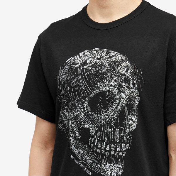 Alexander McQueen Crystal Skull Print T-Shirt