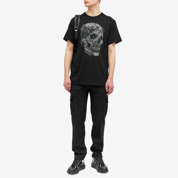 Alexander McQueen Crystal Skull Print T-Shirt