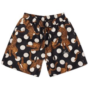AMIRI Leopard Polks Silk Shorts