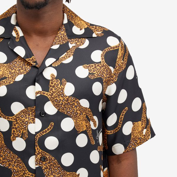AMIRI Leopard Polka Short Sleeve Vacation Shirt