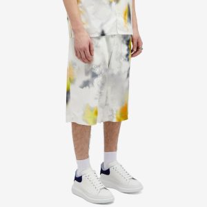 Alexander McQueen Obscured Flower Printed Shorts