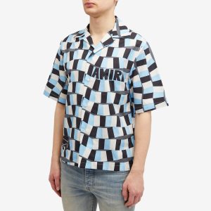 AMIRI Checkered Snake Short Sleeve Vacation Shirt