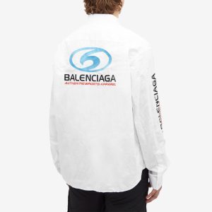 Balenciaga Logo Button Down Shirt