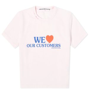Alexander Wang We Love Our Customers Shrunken T-Shirt