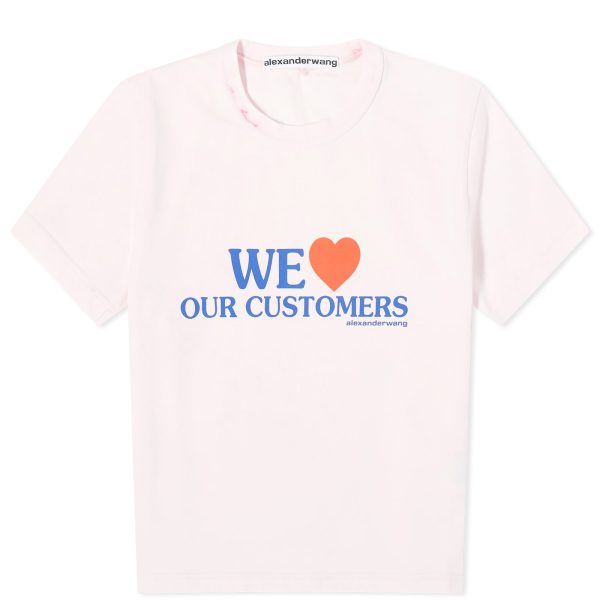 Alexander Wang We Love Our Customers Shrunken T-Shirt