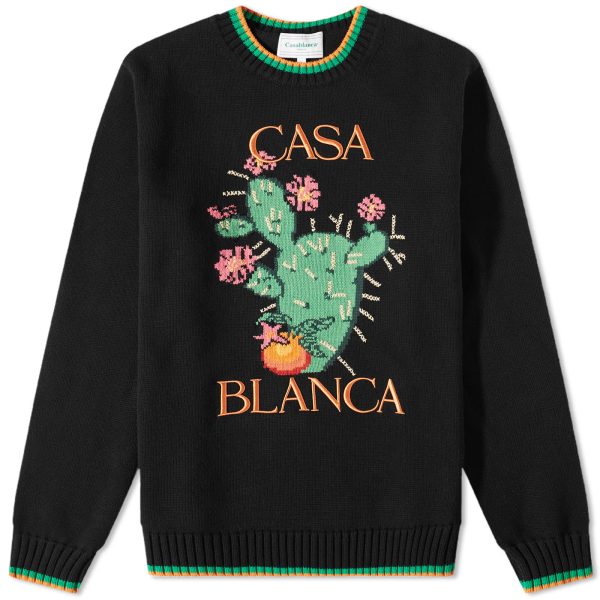 Casablanca Cactus Intarsia Crew Knit