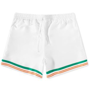 Casablanca Tennis Club Icon Silk Shorts